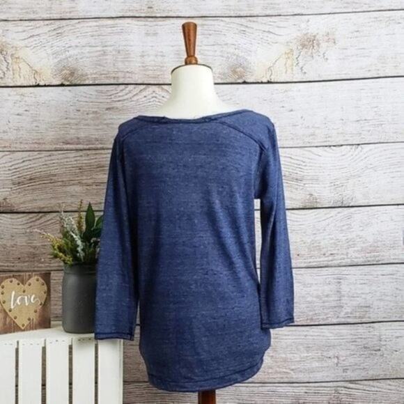 Nation LTD Women’s Sweatshirt Navy Drawstring Size Extra Small - Picture 3 of 4
